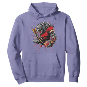 Midwest Wolf Spirit Hoodie American Football Fan Lifestyle TS12 Violet Print Your Wear
