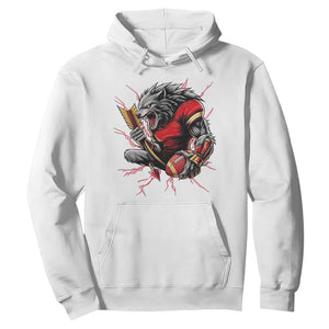 Midwest Wolf Spirit Hoodie American Football Fan Lifestyle TS12 White Print Your Wear