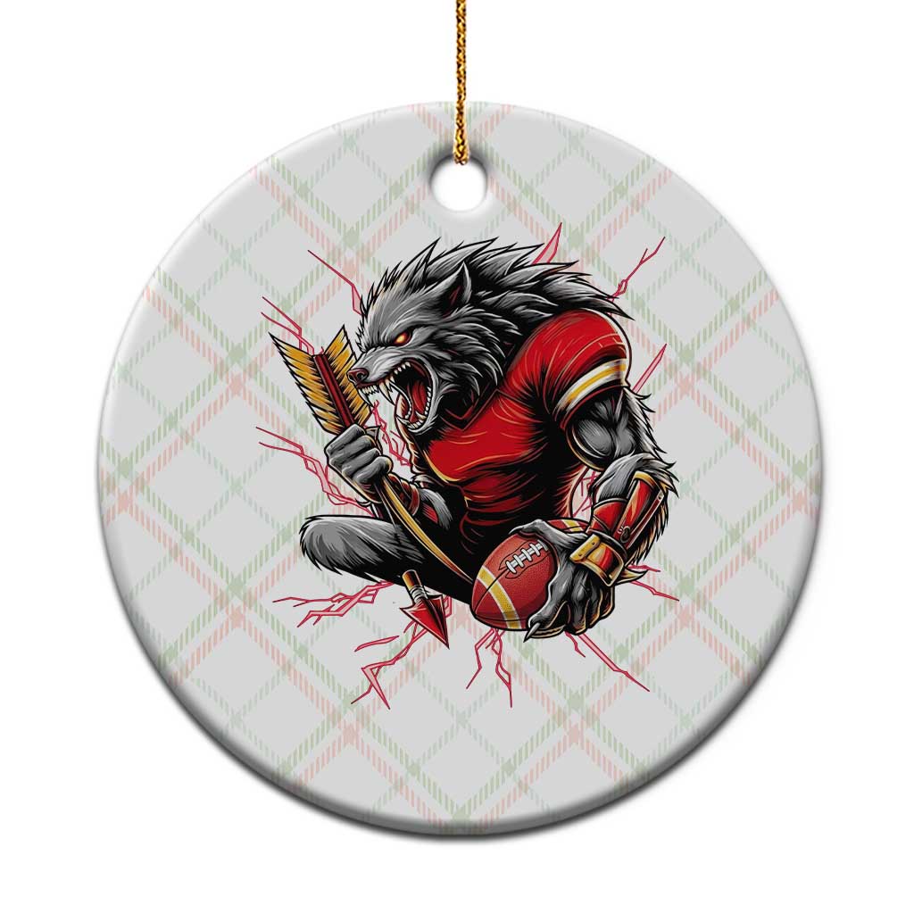 Midwest Wolf Spirit Ceramic Ornament American Football Fan Lifestyle TS12 1pc Christmas Plaid Print Your Wear