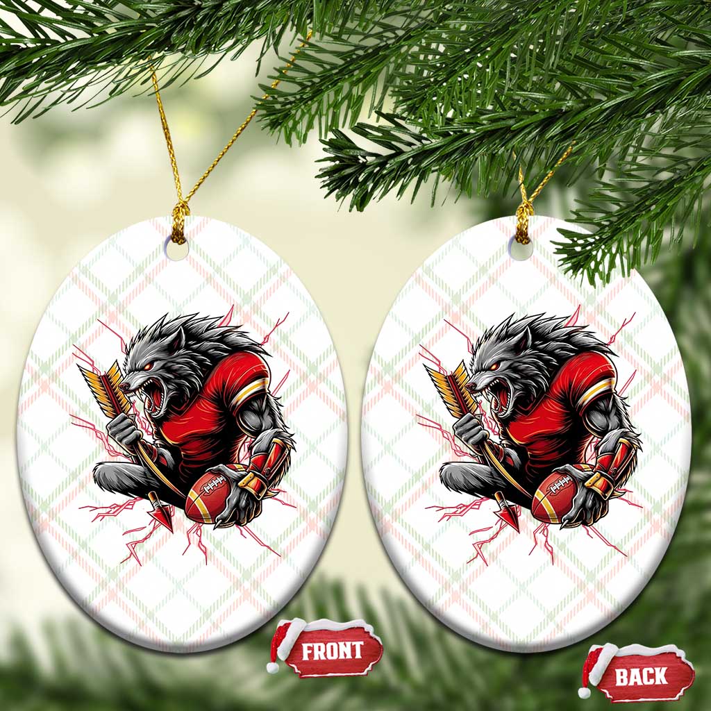 Midwest Wolf Spirit Ceramic Ornament American Football Fan Lifestyle TS12 Print Your Wear