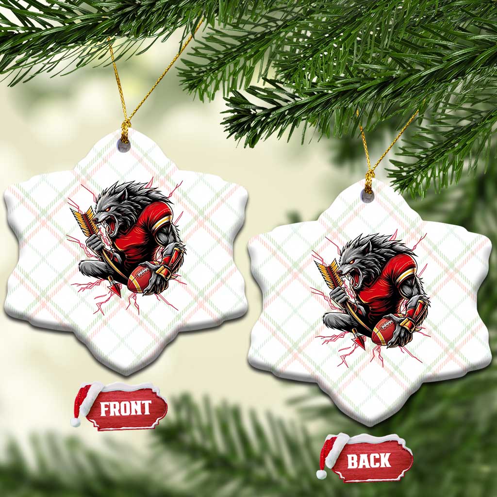 Midwest Wolf Spirit Ceramic Ornament American Football Fan Lifestyle TS12 Print Your Wear