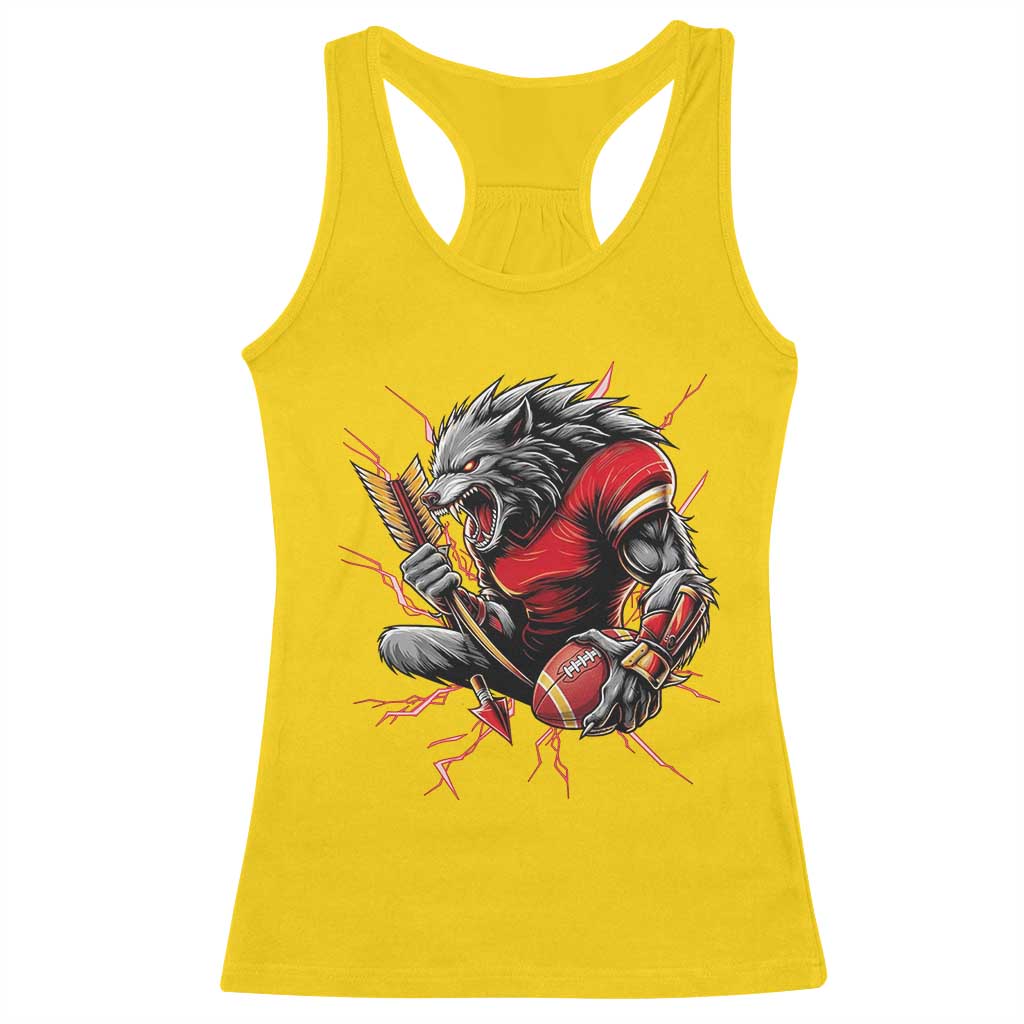 Midwest Wolf Spirit Racerback Tank Top American Football Fan Lifestyle TS12 Daisy Print Your Wear