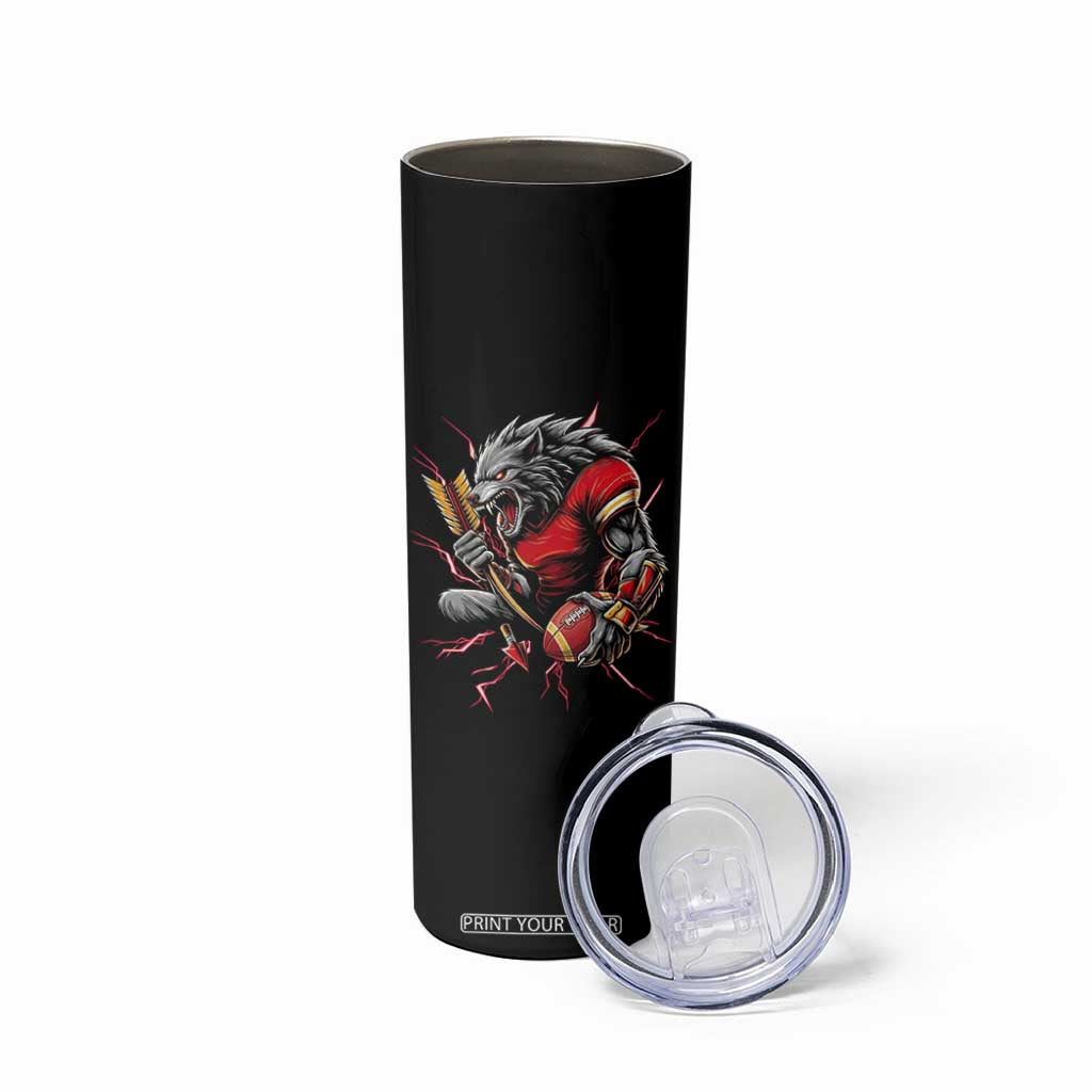 Midwest Wolf Spirit Skinny Tumbler American Football Fan Lifestyle TS12 Print Your Wear
