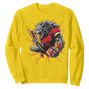 Midwest Wolf Spirit Sweatshirt American Football Fan Lifestyle TS12 Daisy Print Your Wear
