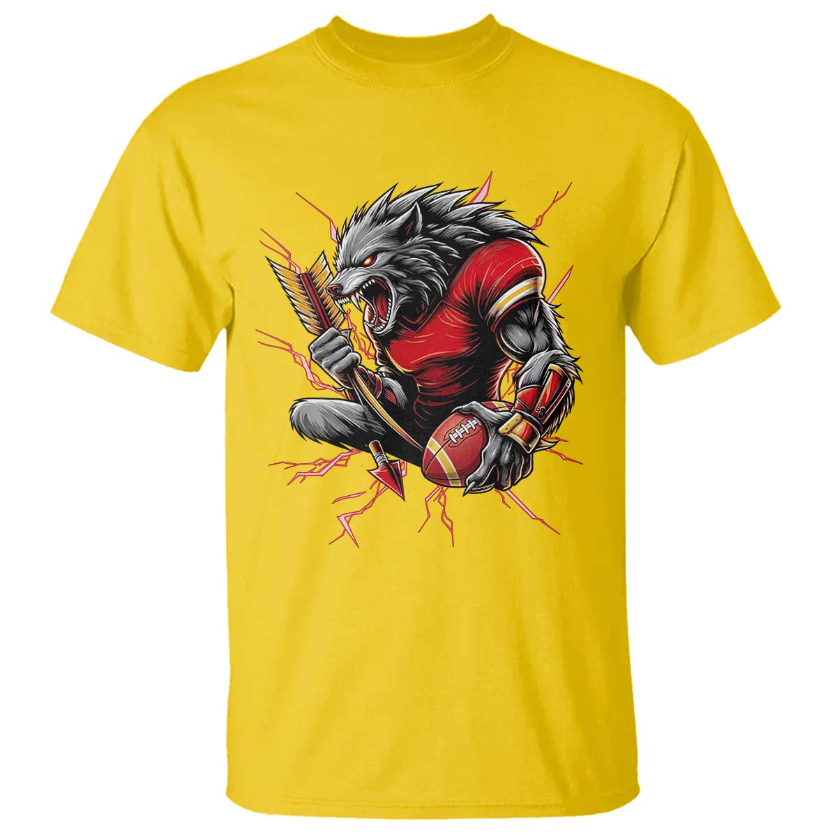 Midwest Wolf Spirit T Shirt American Football Fan Lifestyle TS12 Daisy Print Your Wear