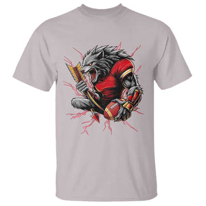 Midwest Wolf Spirit T Shirt American Football Fan Lifestyle TS12 Ice Gray Print Your Wear