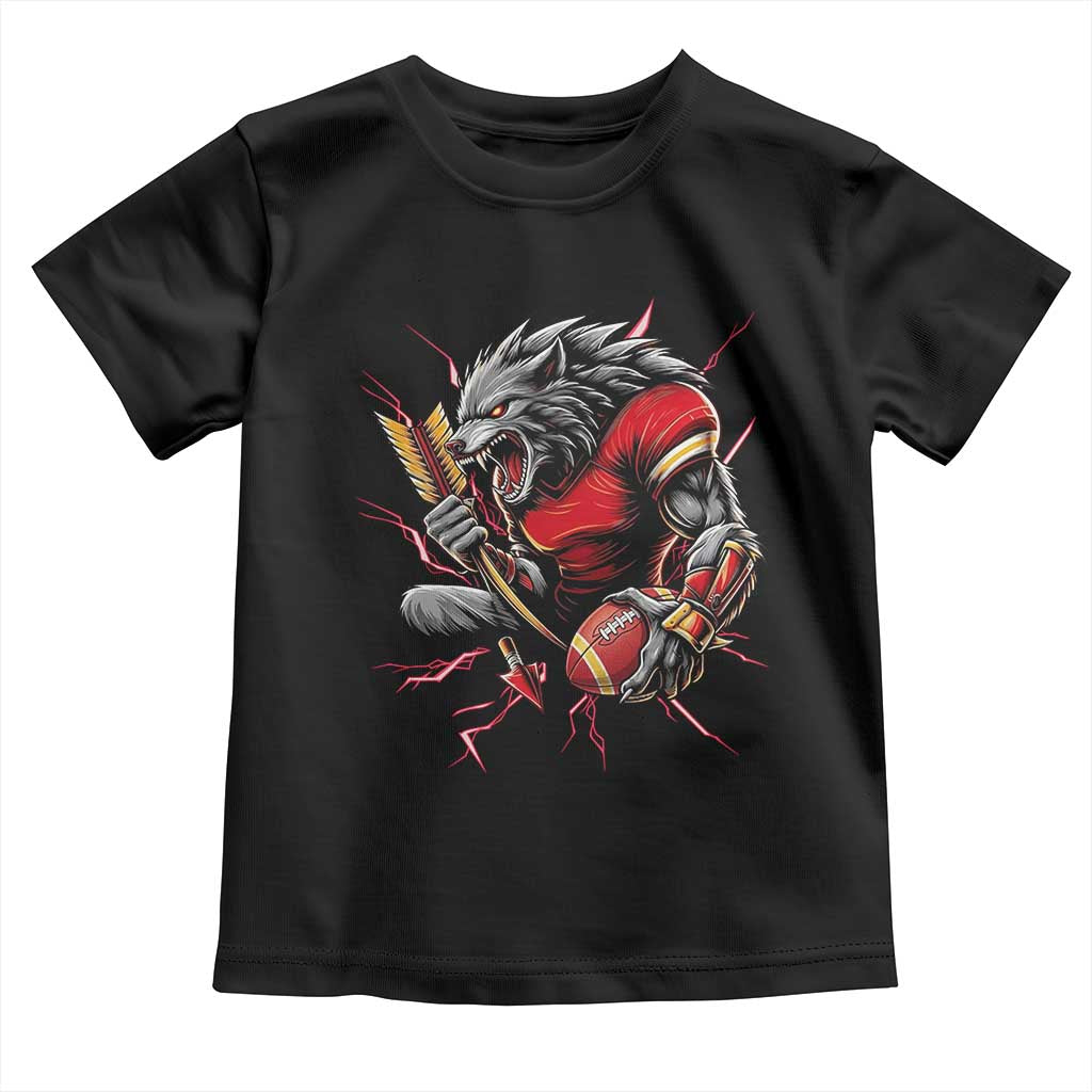 Midwest Wolf Spirit Toddler T Shirt American Football Fan Lifestyle TS12 Black Print Your Wear