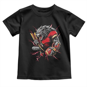 Midwest Wolf Spirit Toddler T Shirt American Football Fan Lifestyle TS12 Black Print Your Wear
