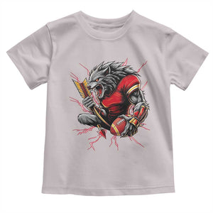 Midwest Wolf Spirit Toddler T Shirt American Football Fan Lifestyle TS12 Ice Gray Print Your Wear