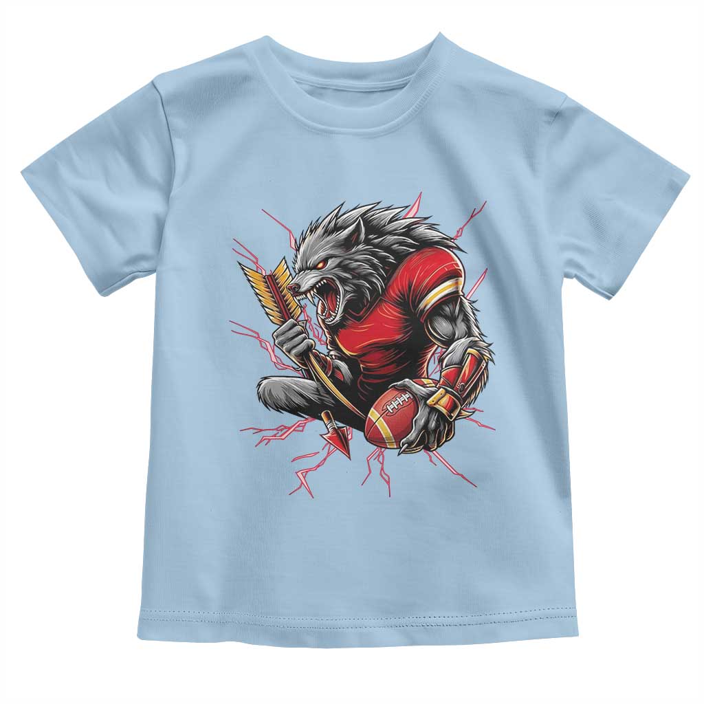 Midwest Wolf Spirit Toddler T Shirt American Football Fan Lifestyle TS12 Light Blue Print Your Wear