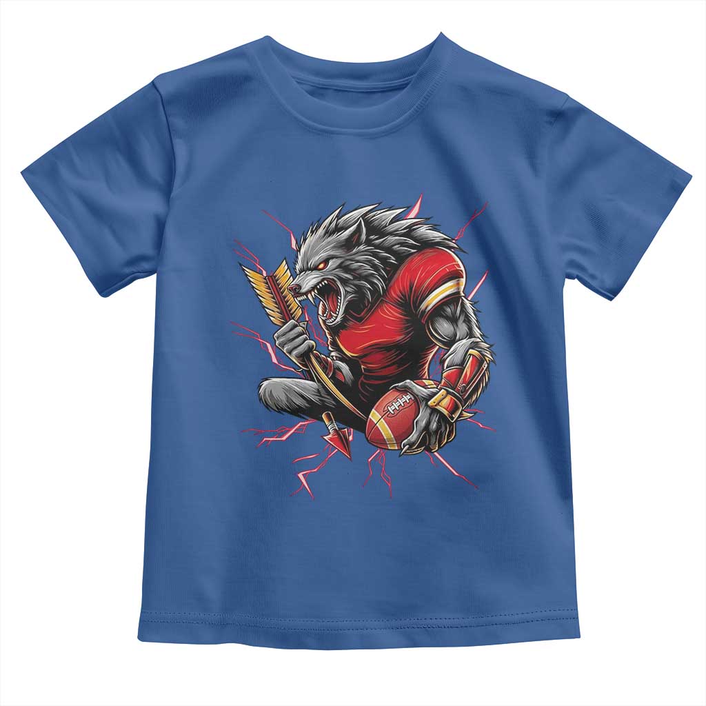 Midwest Wolf Spirit Toddler T Shirt American Football Fan Lifestyle TS12 Royal Blue Print Your Wear
