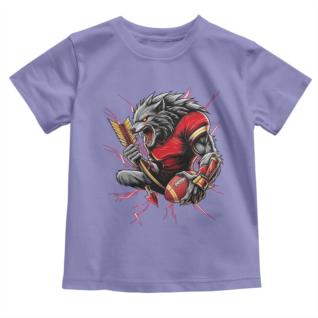 Midwest Wolf Spirit Toddler T Shirt American Football Fan Lifestyle TS12 Violet Print Your Wear