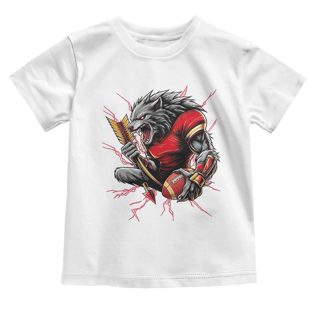Midwest Wolf Spirit Toddler T Shirt American Football Fan Lifestyle TS12 White Print Your Wear