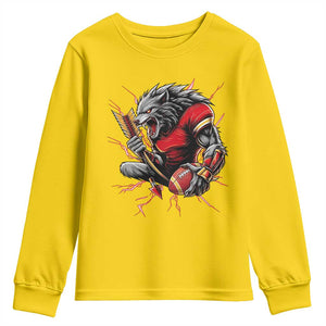 Midwest Wolf Spirit Youth Sweatshirt American Football Fan Lifestyle TS12 Daisy Print Your Wear