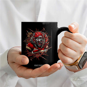American Football Fan Wolf Spirit Coffee Mug Game Day Lifestyle TS12 Print Your Wear