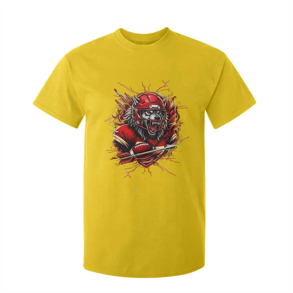 American Football Fan Wolf Spirit T Shirt For Kid Game Day Lifestyle TS12 Daisy Print Your Wear