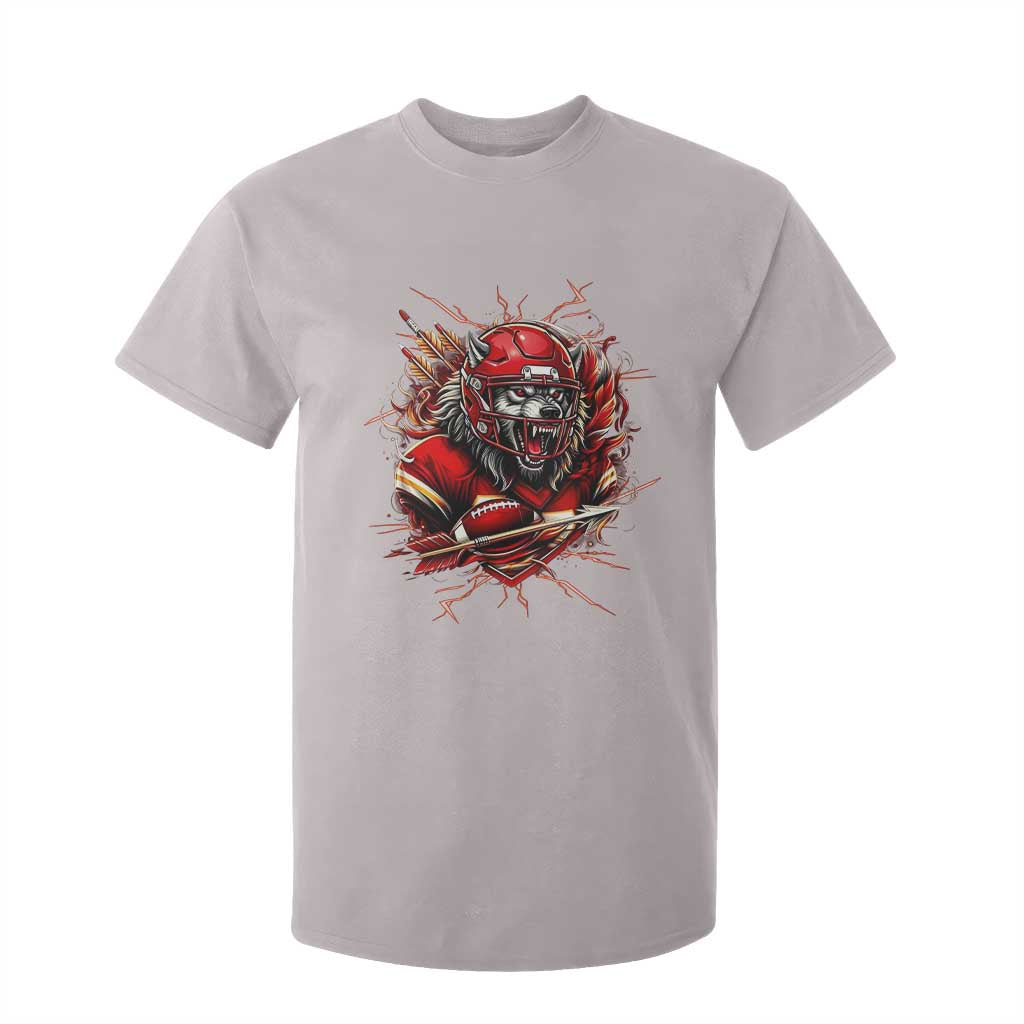 American Football Fan Wolf Spirit T Shirt For Kid Game Day Lifestyle TS12 Ice Gray Print Your Wear