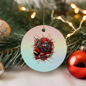 American Football Fan Wolf Spirit Ceramic Ornament Game Day Lifestyle TS12 1pc Pastel Print Your Wear