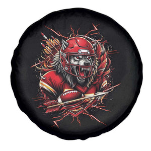 American Football Fan Wolf Spirit Spare Tire Cover Game Day Lifestyle TS12 Print Your Wear