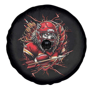 American Football Fan Wolf Spirit Spare Tire Cover Game Day Lifestyle TS12 Print Your Wear