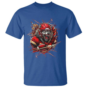 American Football Fan Wolf Spirit T Shirt Game Day Lifestyle TS12 Royal Blue Print Your Wear