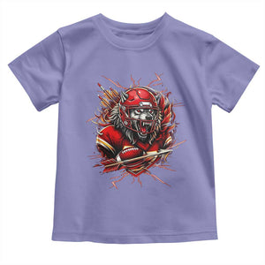 American Football Fan Wolf Spirit Toddler T Shirt Game Day Lifestyle TS12 Violet Print Your Wear