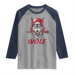 Midwest Game Day Lifestyle Raglan Shirt Football Fan Gift TS12 Sport Gray Navy Print Your Wear