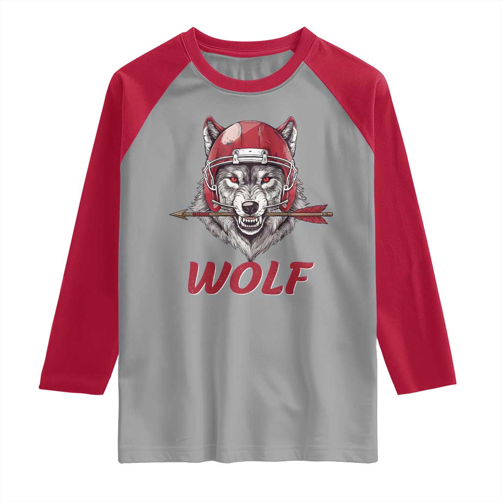 Midwest Game Day Lifestyle Raglan Shirt Football Fan Gift TS12 Sport Gray Red Print Your Wear