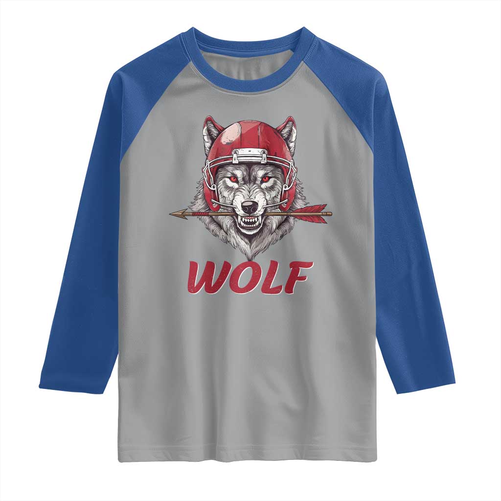 Midwest Game Day Lifestyle Raglan Shirt Football Fan Gift TS12 Sport Gray Royal Print Your Wear