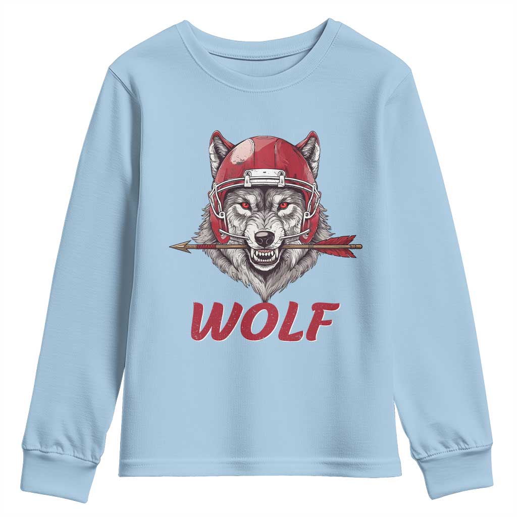 Midwest Game Day Lifestyle Youth Sweatshirt Football Fan Gift TS12 Light Blue Print Your Wear