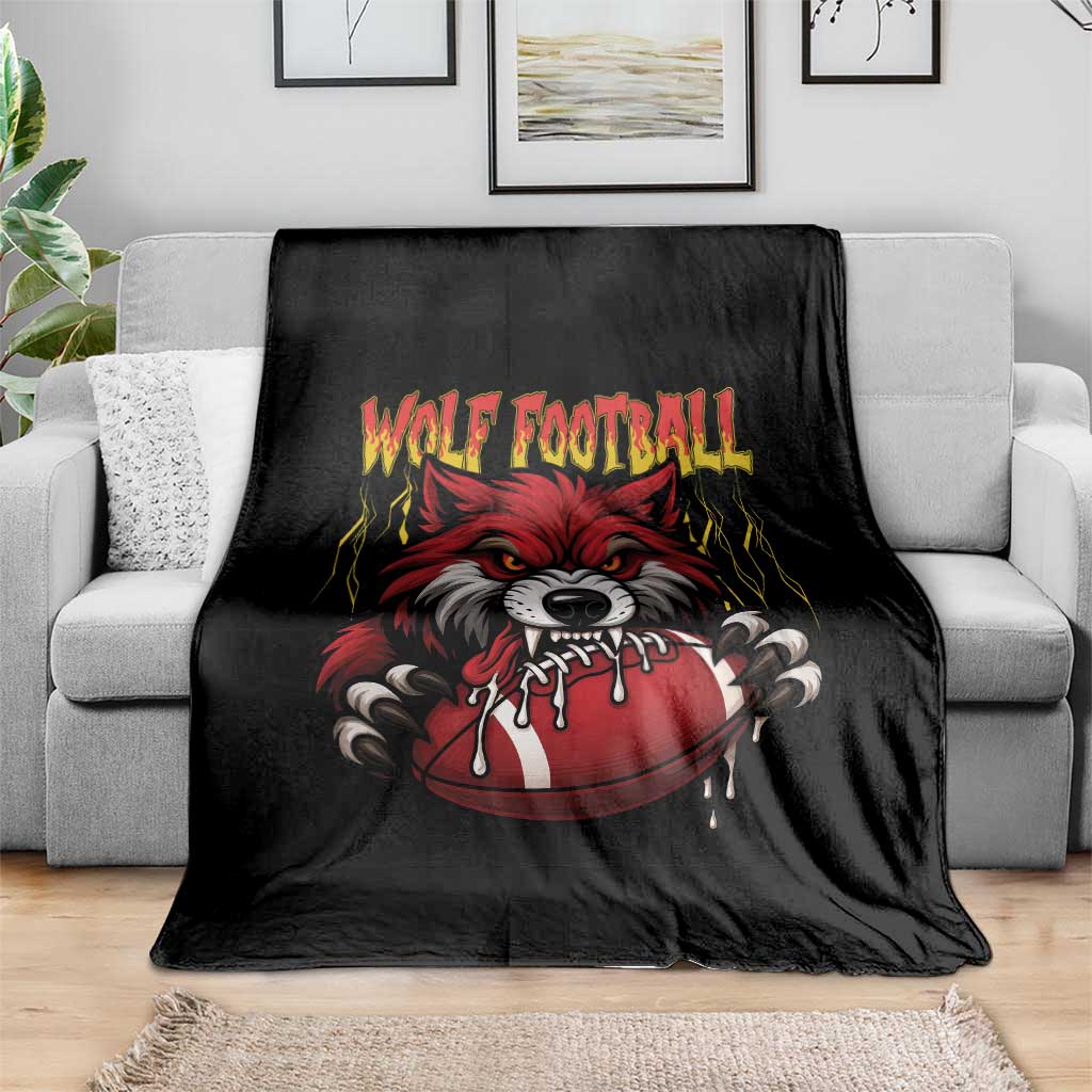Wolf Football Lover Throw Blanket American Sports Fan Gift TS12 Print Your Wear