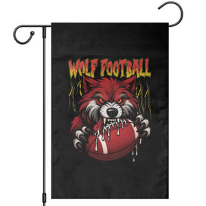 Wolf Football Lover Garden Flag American Sports Fan Gift TS12 Black Print Your Wear