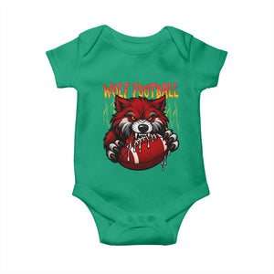 Wolf Football Lover Baby Onesie American Sports Fan Gift TS12 Irish Green Print Your Wear