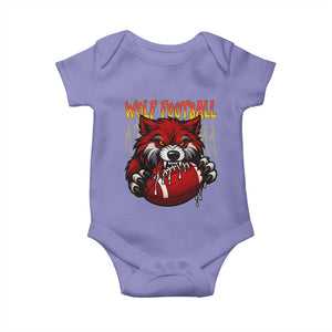 Wolf Football Lover Baby Onesie American Sports Fan Gift TS12 Violet Print Your Wear