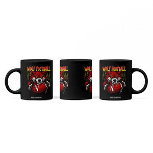 Wolf Football Lover Coffee Mug American Sports Fan Gift TS12 Print Your Wear