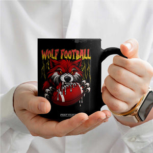 Wolf Football Lover Coffee Mug American Sports Fan Gift TS12 Print Your Wear