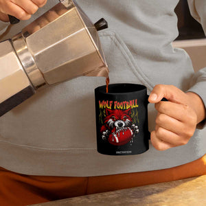 Wolf Football Lover Coffee Mug American Sports Fan Gift TS12 Print Your Wear