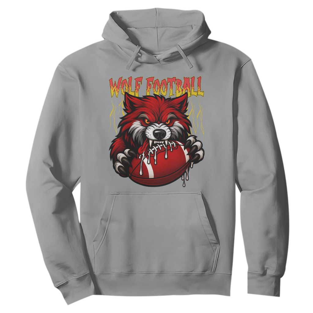 Wolf Football Lover Hoodie American Sports Fan Gift TS12 Sport Gray Print Your Wear