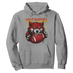 Wolf Football Lover Hoodie American Sports Fan Gift TS12 Sport Gray Print Your Wear
