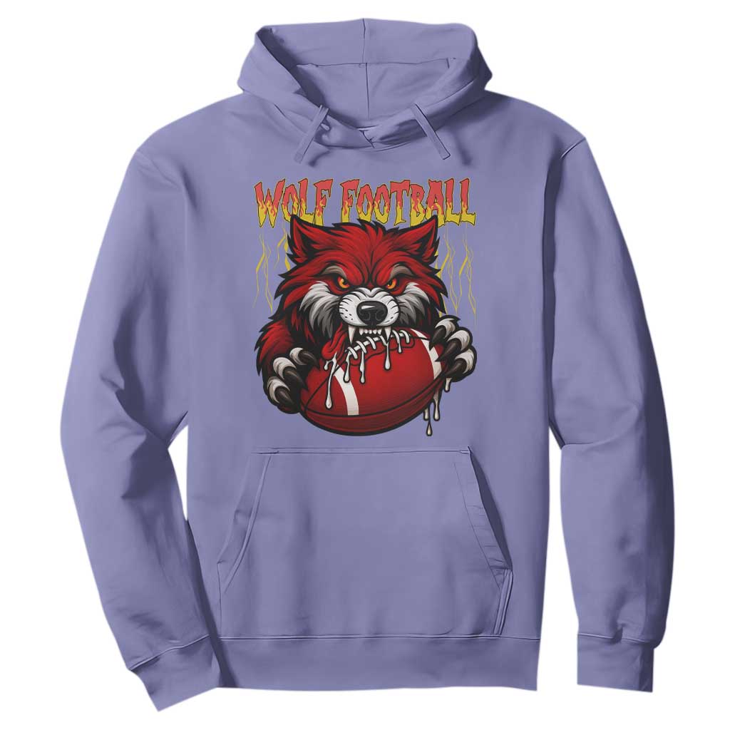 Wolf Football Lover Hoodie American Sports Fan Gift TS12 Violet Print Your Wear