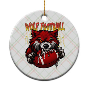 Wolf Football Lover Ceramic Ornament American Sports Fan Gift TS12 1pc Christmas Plaid Print Your Wear