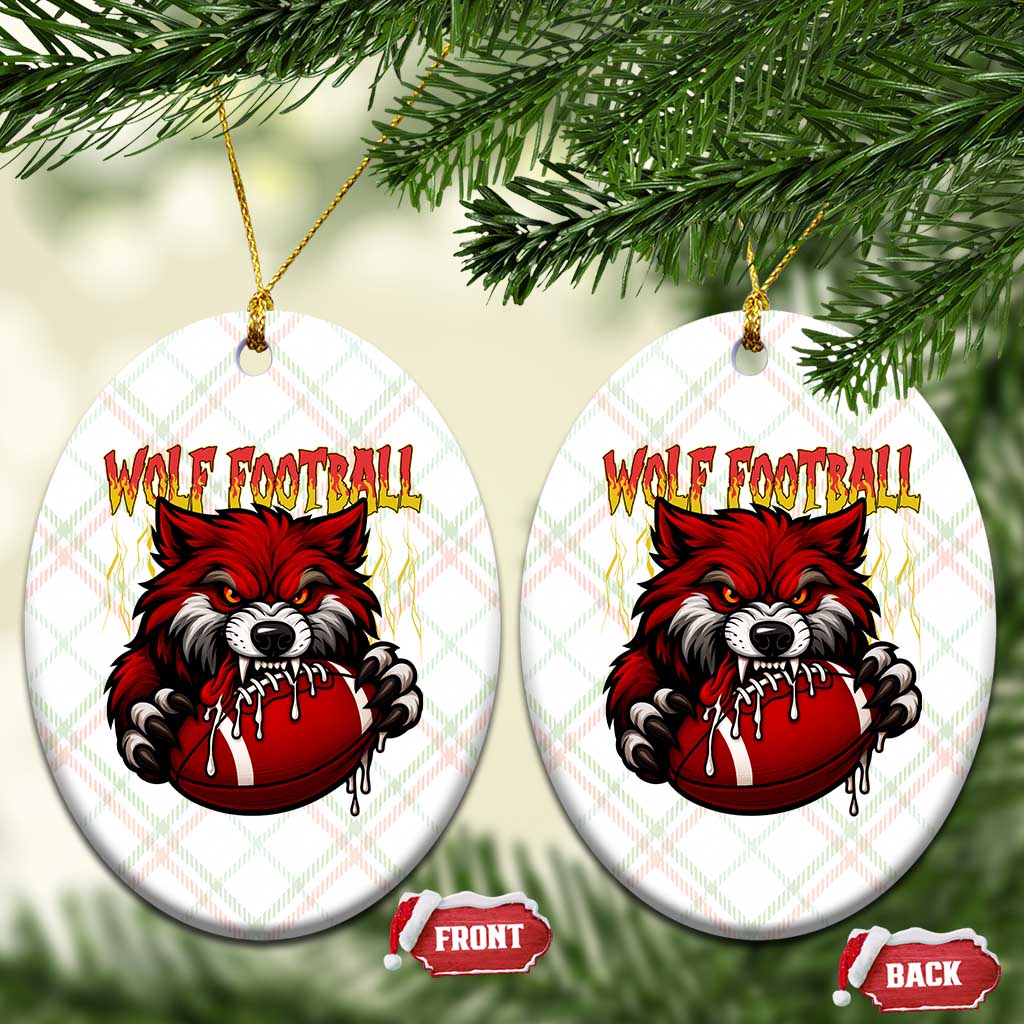 Wolf Football Lover Ceramic Ornament American Sports Fan Gift TS12 Print Your Wear