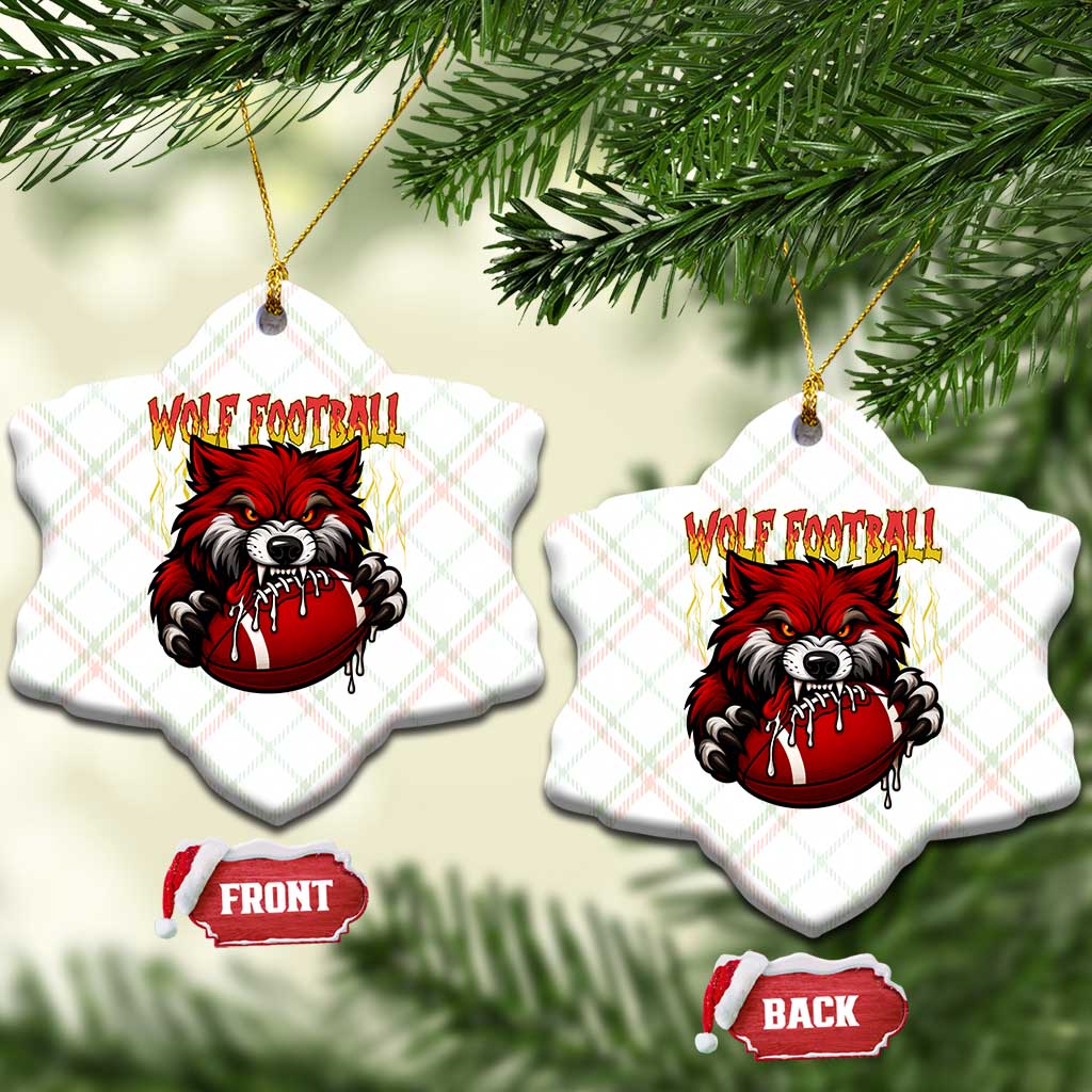 Wolf Football Lover Ceramic Ornament American Sports Fan Gift TS12 Print Your Wear