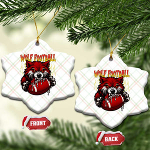 Wolf Football Lover Ceramic Ornament American Sports Fan Gift TS12 Print Your Wear