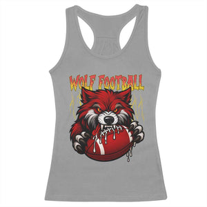 Wolf Football Lover Racerback Tank Top American Sports Fan Gift TS12 Sport Gray Print Your Wear
