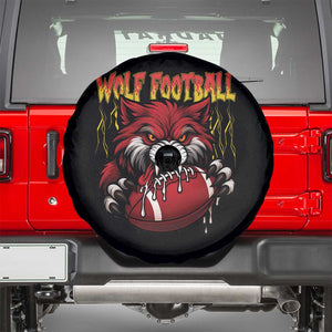 Wolf Football Lover Spare Tire Cover American Sports Fan Gift TS12 Black Print Your Wear