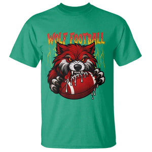 Wolf Football Lover T Shirt American Sports Fan Gift TS12 Irish Green Print Your Wear