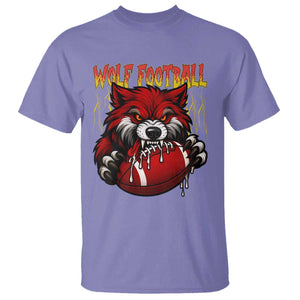 Wolf Football Lover T Shirt American Sports Fan Gift TS12 Violet Print Your Wear