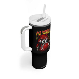 Wolf Football Lover Tumbler With Handle American Sports Fan Gift TS12 Print Your Wear