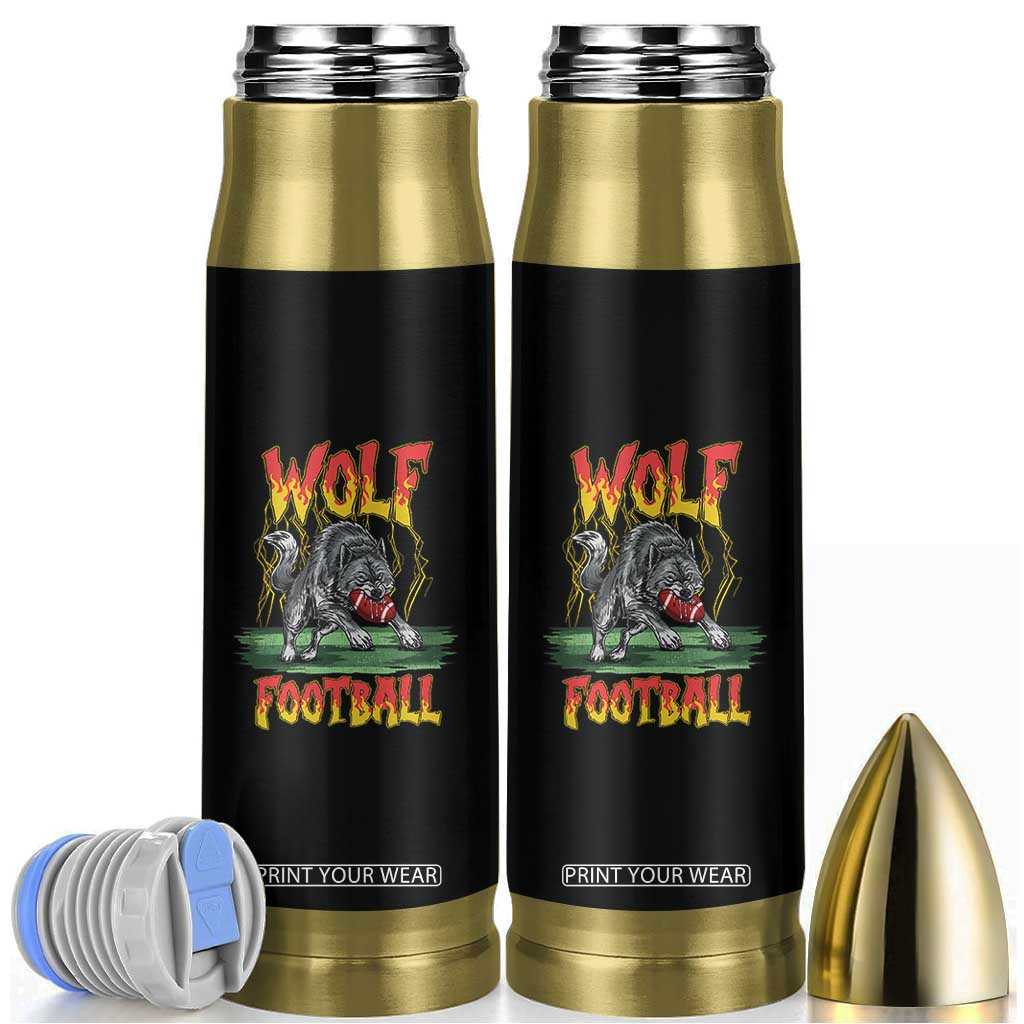 Lightning Wolf Lover Bullet Tumbler Sport Lover Gift TS12 Black Print Your Wear